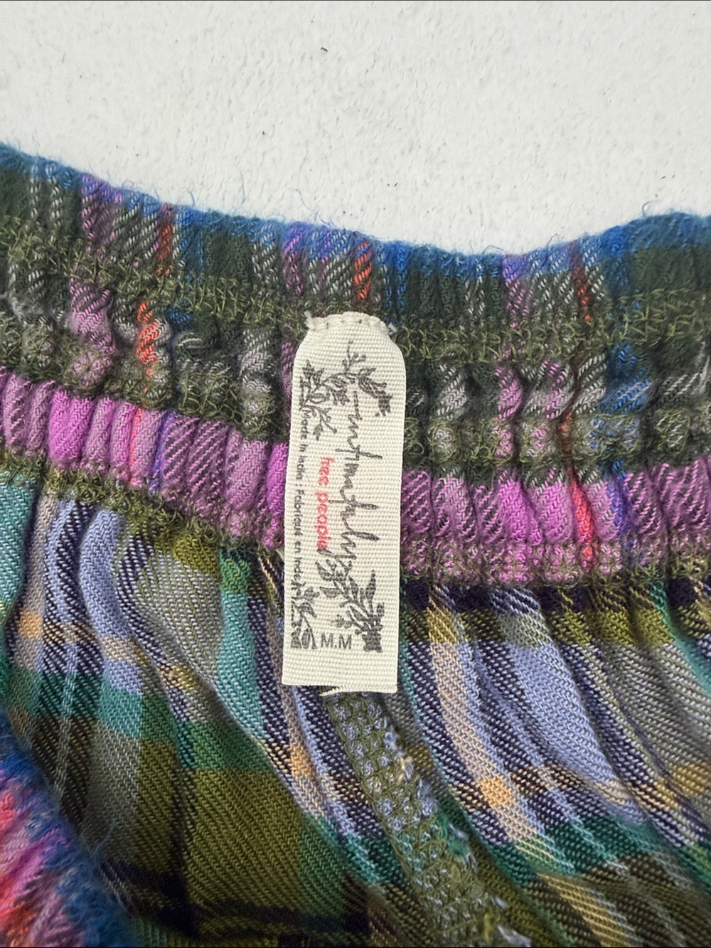 Wide Leg Plaid Lounge Pants - Green Plaid - Picture 7 of 10